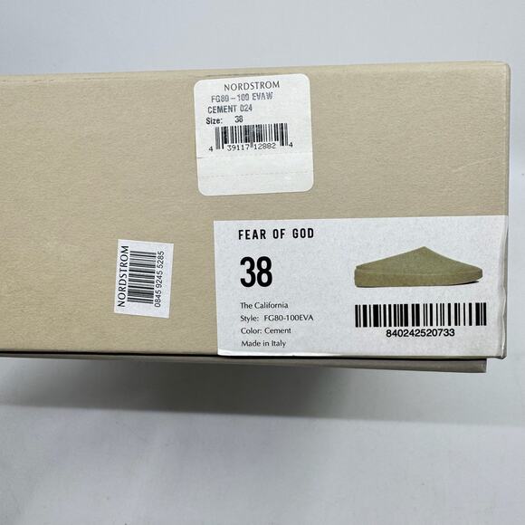 NWT FEAR OF GOD The California Slip On Cement - Picture 14 of 15